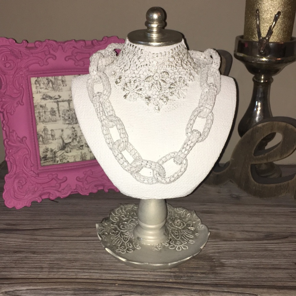 White Statement Necklace